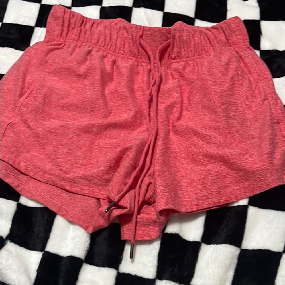 Women's Pink Drawstring Shorts